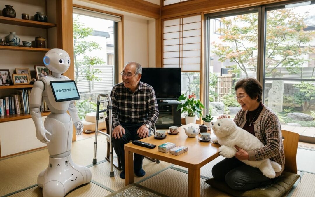 Robots que ayudan a cuidar a adultos mayores